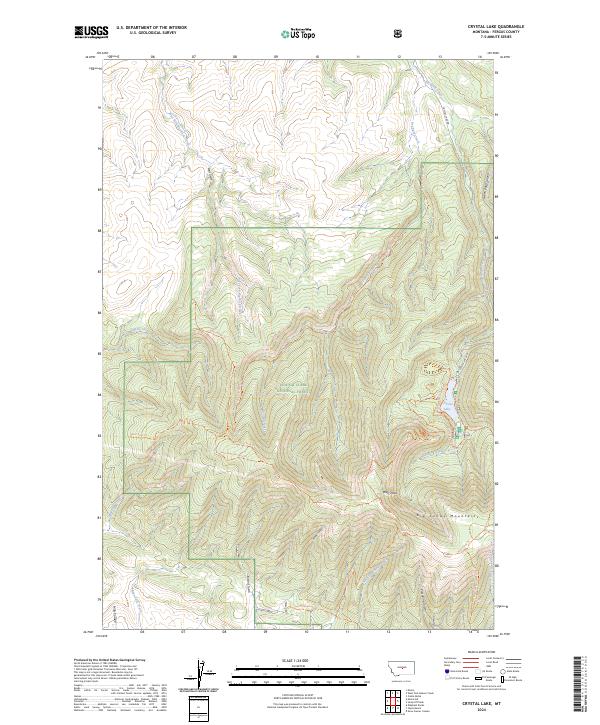 Crystal Lake topographic map thumbnail