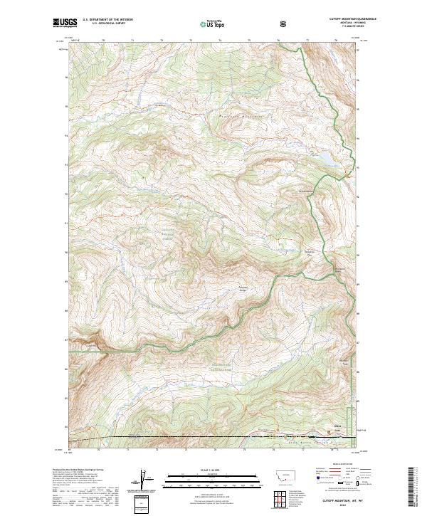 Cutoff Mountain 2024 topographic map thumbnail