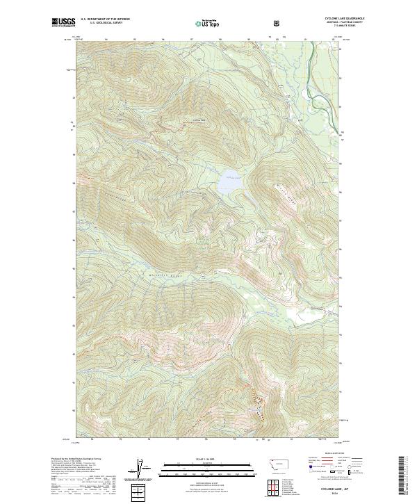 Cyclone Lake topographic map thumbnail