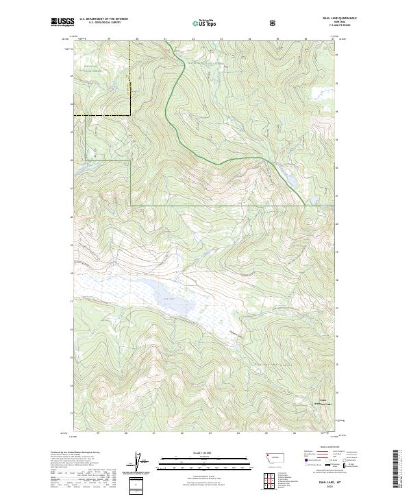 Dahl Lake 2023 topographic map thumbnail
