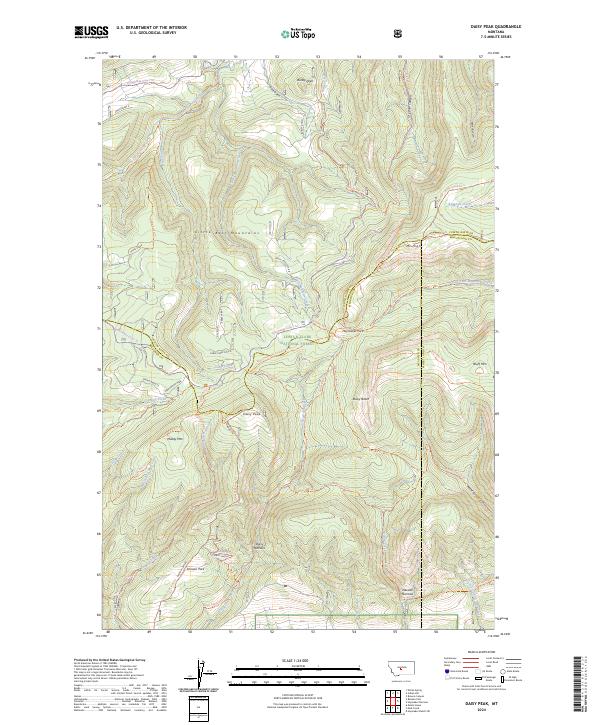 Daisy Peak 2024 topographic map thumbnail