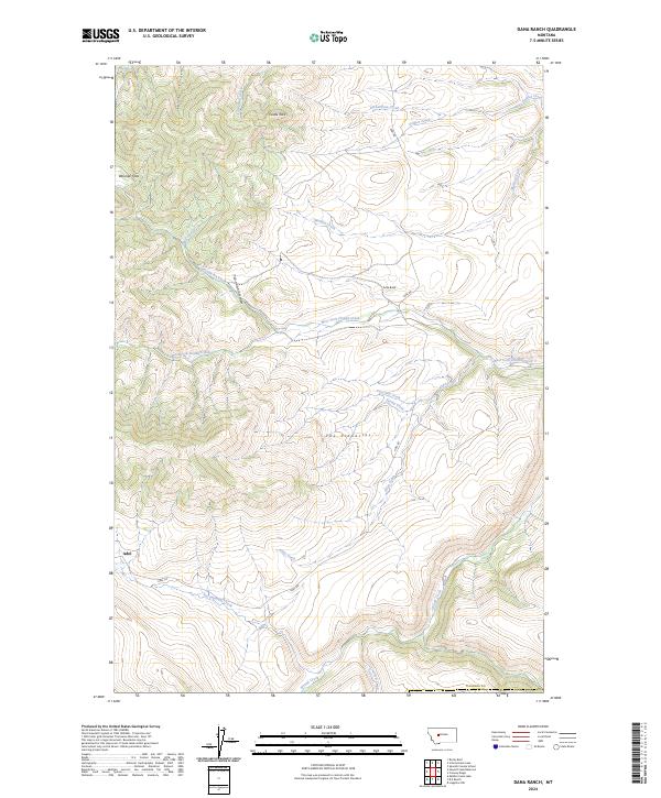 Dana Ranch 2024 topographic map thumbnail