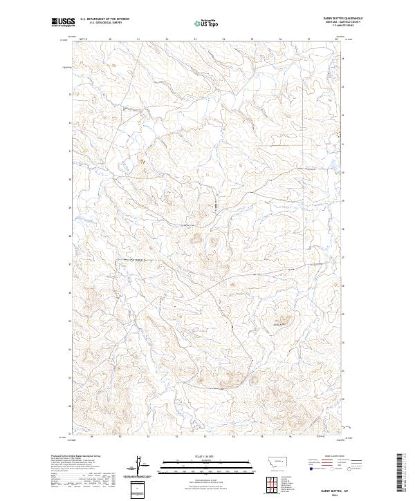 Darby Buttes topographic map thumbnail