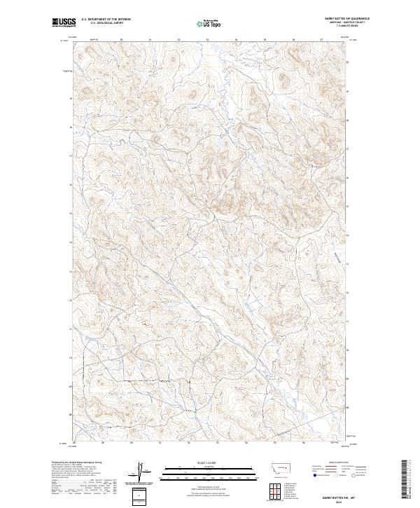 Darby Buttes SW topographic map thumbnail