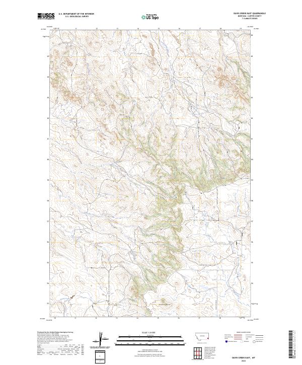 Davis Creek East topographic map thumbnail
