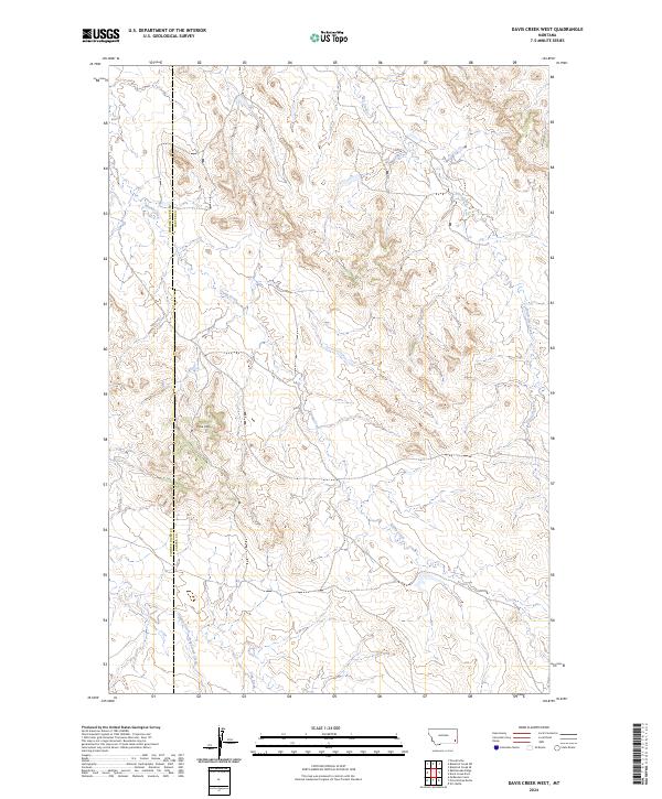 Davis Creek West topographic map thumbnail