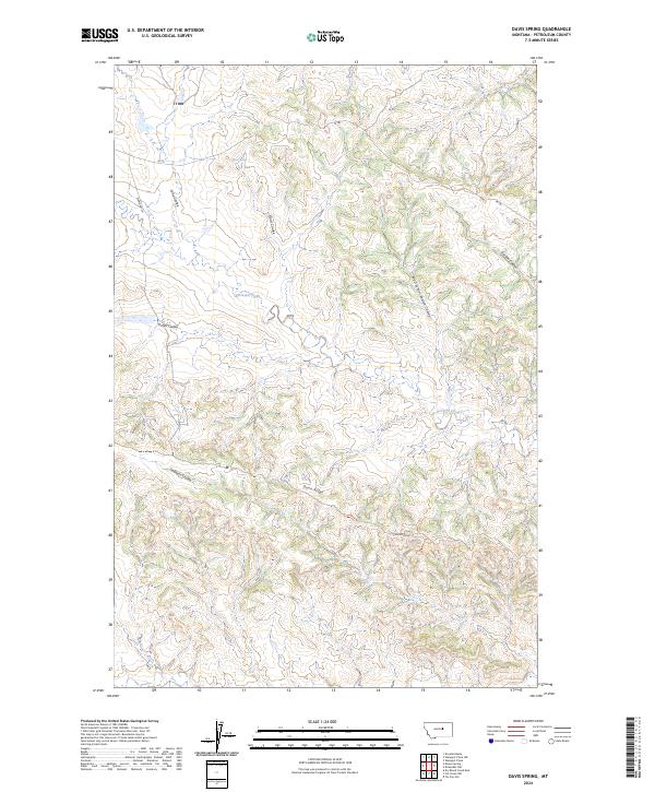 Davis Spring topographic map thumbnail