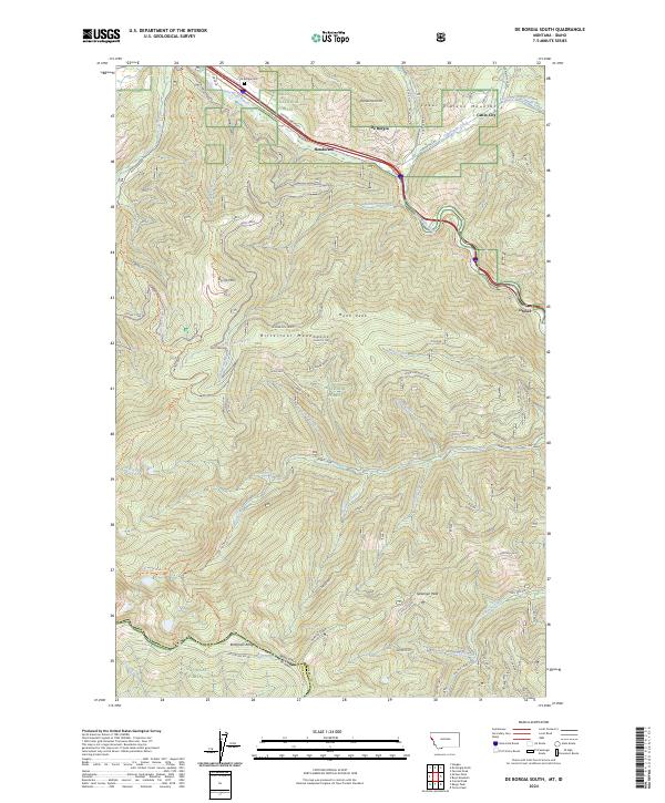 De Borgia South topographic map thumbnail