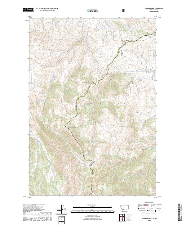 Deadman Lake topographic map thumbnail