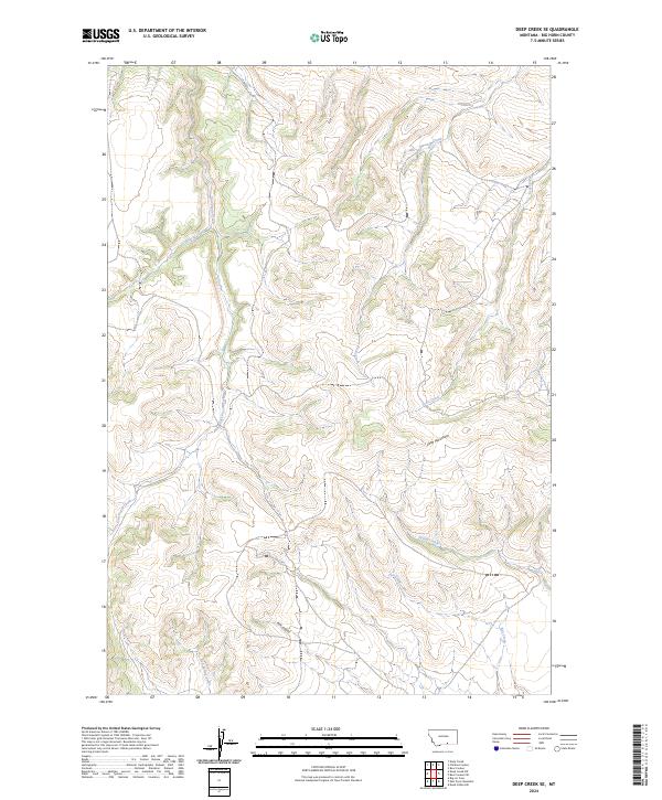 Deep Creek SE topographic map thumbnail