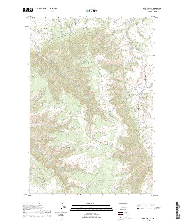 Deep Creek SW topographic map thumbnail