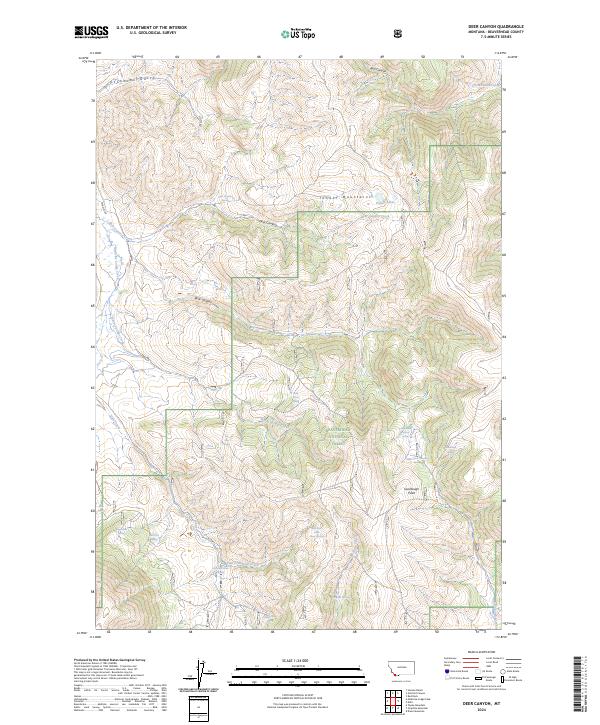 Deer Canyon topographic map thumbnail