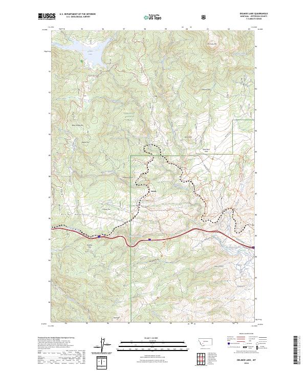 Delmoe Lake topographic map thumbnail