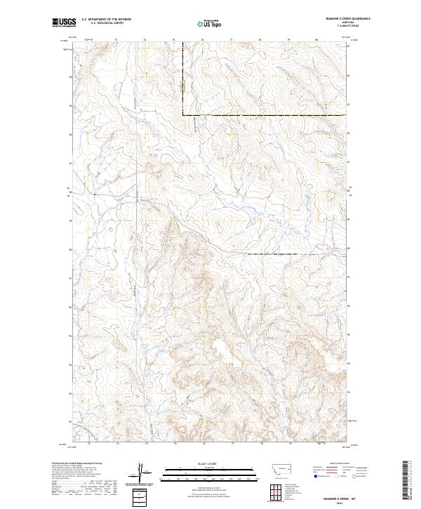 Diamond G Creek topographic map thumbnail