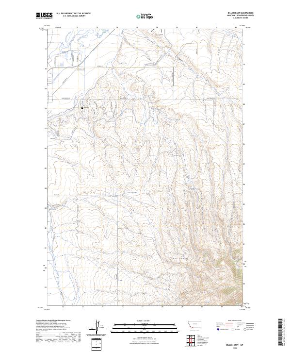 Dillon East topographic map thumbnail
