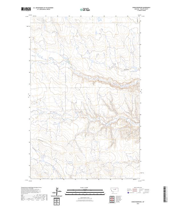 Dione Reservoir topographic map thumbnail