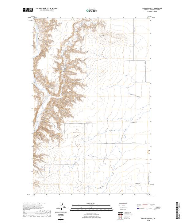 Discovery Butte 2024 topographic map thumbnail