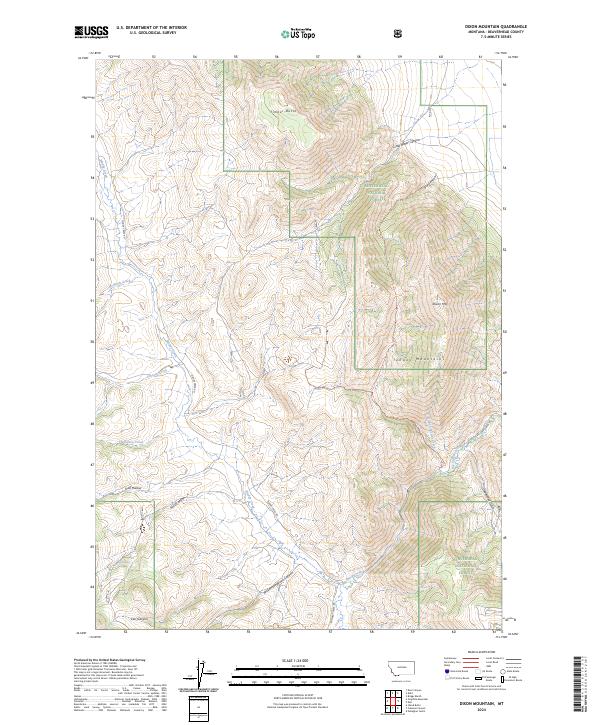 Dixon Mountain 2024 topographic map thumbnail