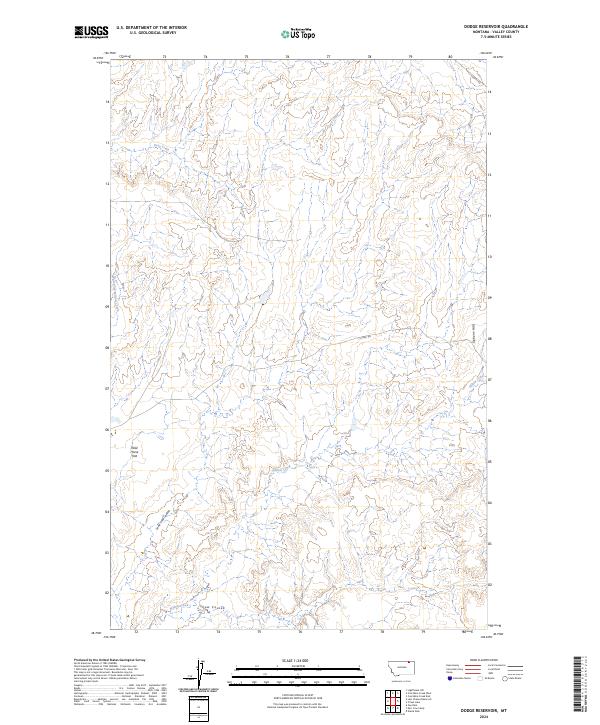 Dodge Reservoir topographic map thumbnail