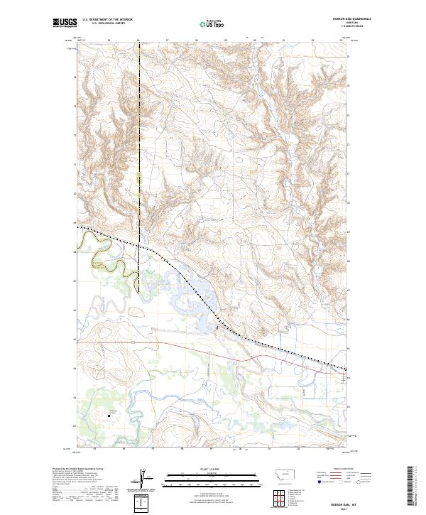 Dodson Dam 2024 topographic map thumbnail