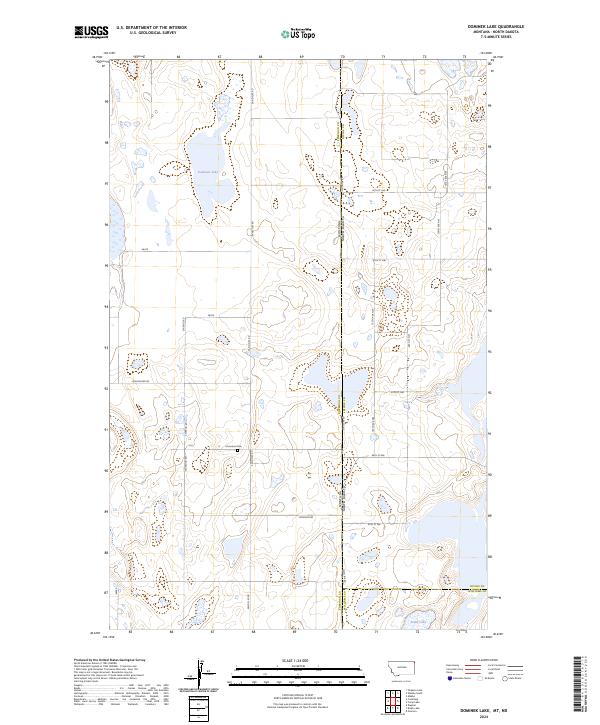 Dominek Lake topographic map thumbnail