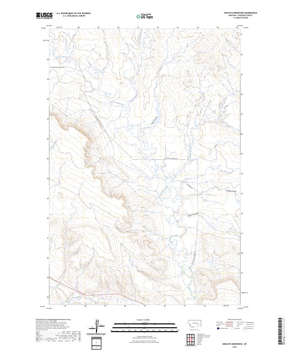 Donleys Reservoir topographic map thumbnail