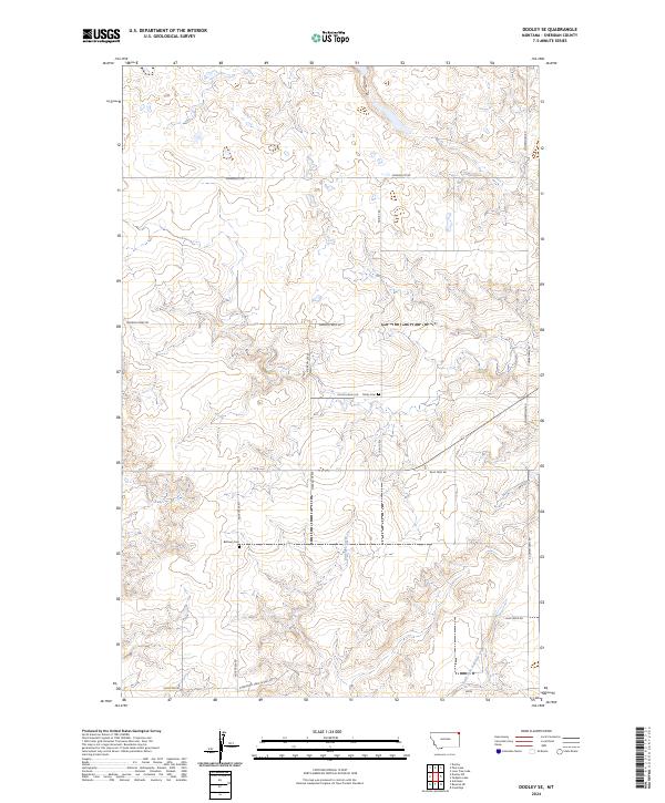 Dooley SE topographic map thumbnail