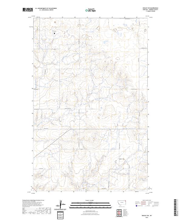 Dooley SW topographic map thumbnail