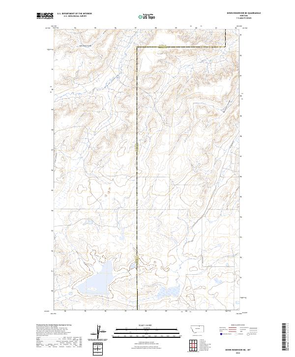Down Reservoir NE topographic map thumbnail