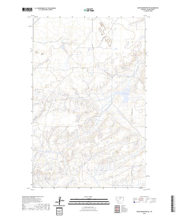 Down Reservoir NW topographic map thumbnail