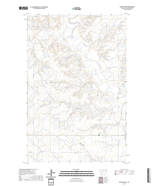 Dowse Coulee topographic map thumbnail