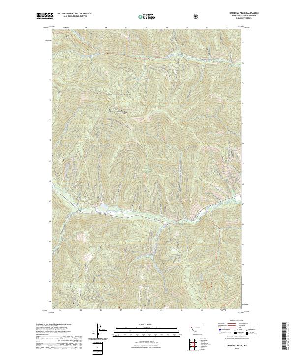Driveway Peak topographic map thumbnail