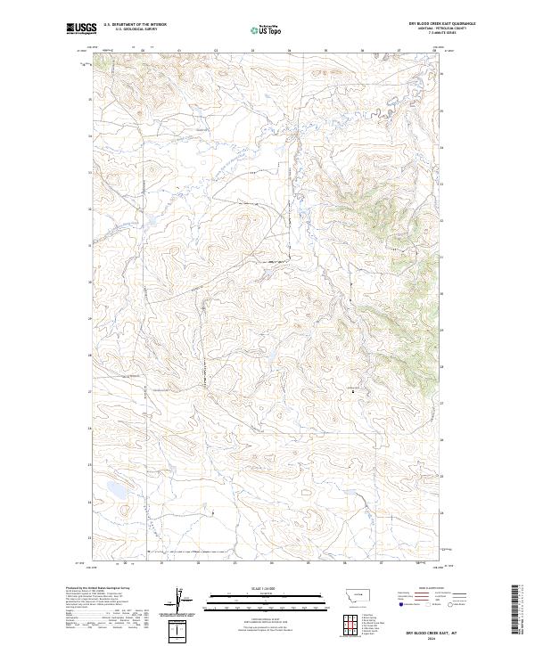 Dry Blood Creek East topographic map thumbnail