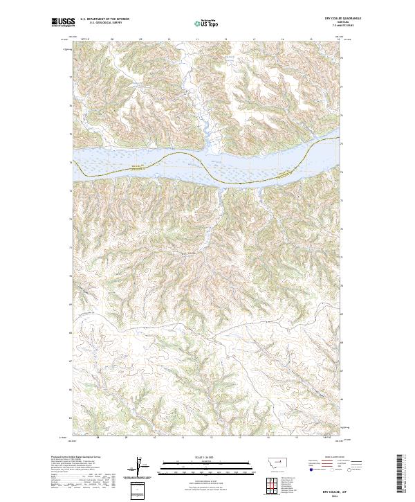 Dry Coulee topographic map thumbnail
