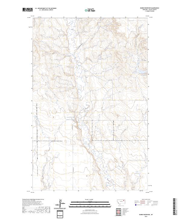Dubbe Reservoir topographic map thumbnail