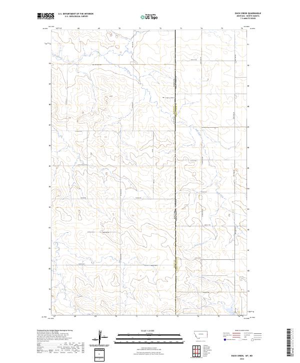 Duck Creek topographic map thumbnail
