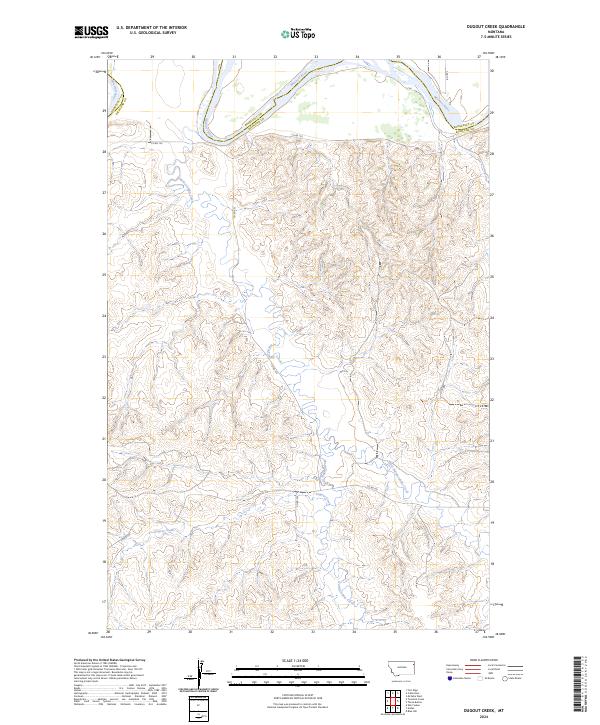 Dugout Creek topographic map thumbnail