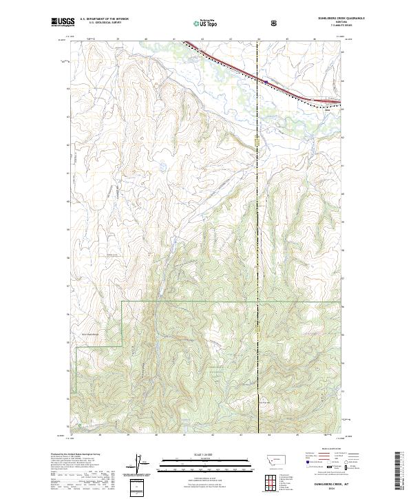 Dunkleberg Creek topographic map thumbnail
