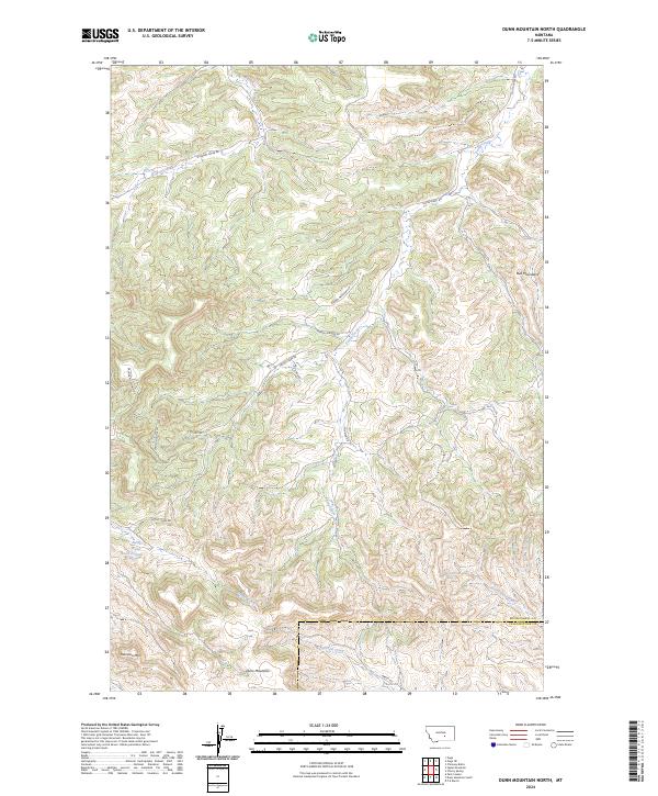 Dunn Mountain North topographic map thumbnail