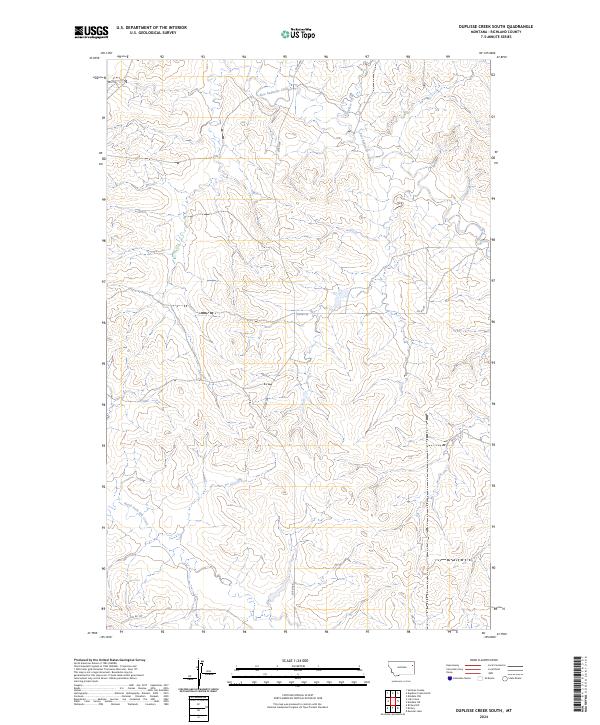 Duplisse Creek South topographic map thumbnail
