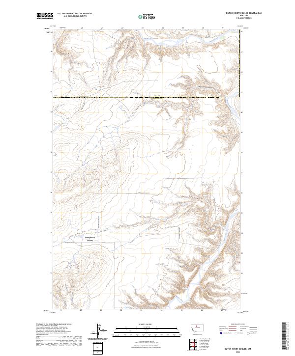 Dutch Henry Coulee topographic map thumbnail
