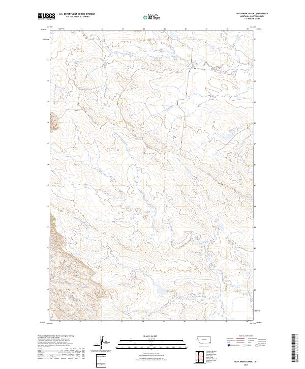 Dutchman Creek topographic map thumbnail