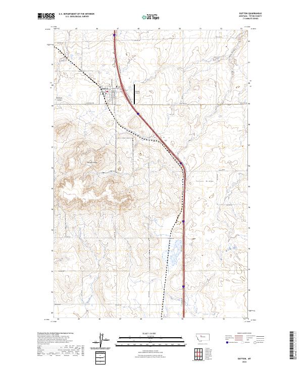 Dutton topographic map thumbnail