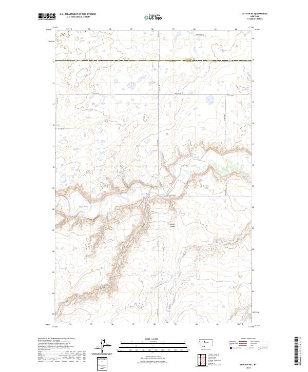 Dutton NE topographic map thumbnail
