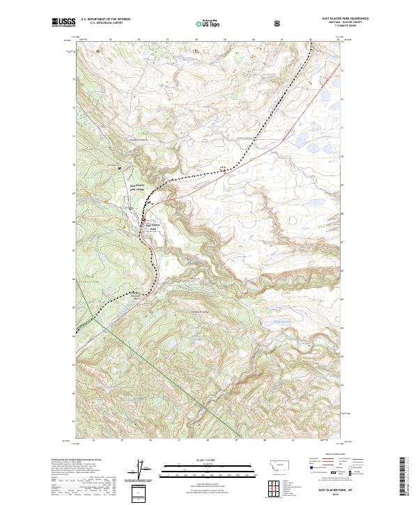 East Glacier Park topographic map thumbnail