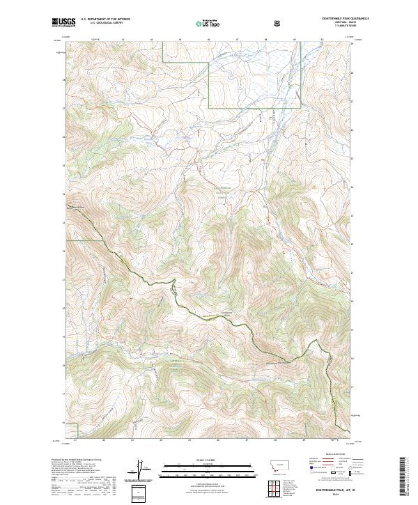 Eighteenmile Peak topographic map thumbnail