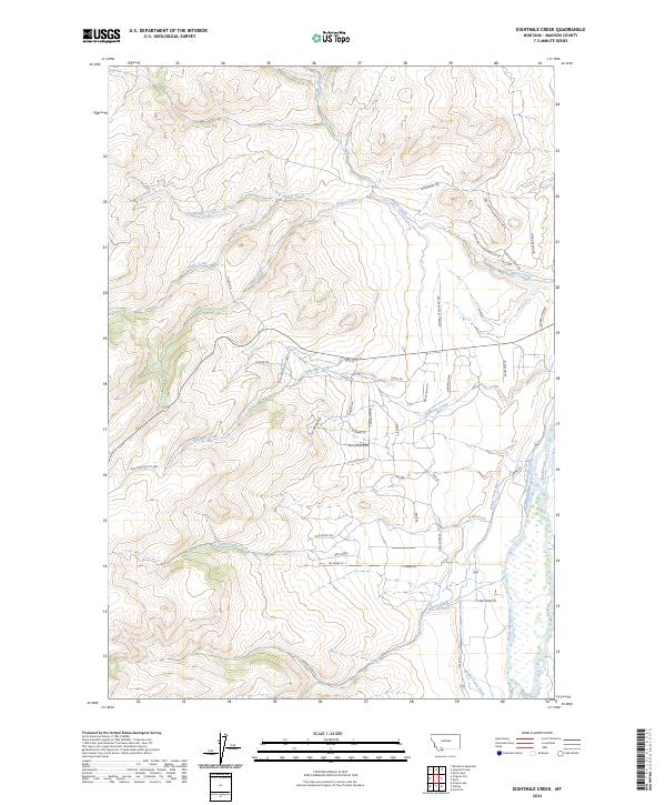Eightmile Creek topographic map thumbnail