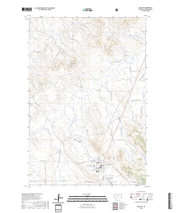 Ekalaka topographic map thumbnail