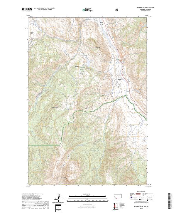 Electric Peak topographic map thumbnail