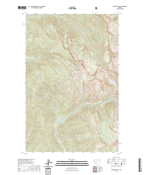 Elephant Peak 2024 topographic map thumbnail